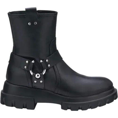 Leather Ankle Booties , female, Sizes: 6 UK, 7 UK, 4 UK - AGL - Modalova