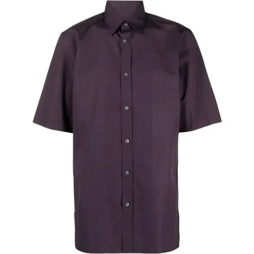 Mauve Short-Sleeved Shirt , male, Sizes: 2XS, M, 3XL - Maison Margiela - Modalova