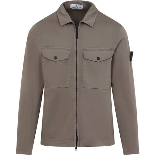 Walnut Overshirt Light Jackets , male, Sizes: S - Stone Island - Modalova