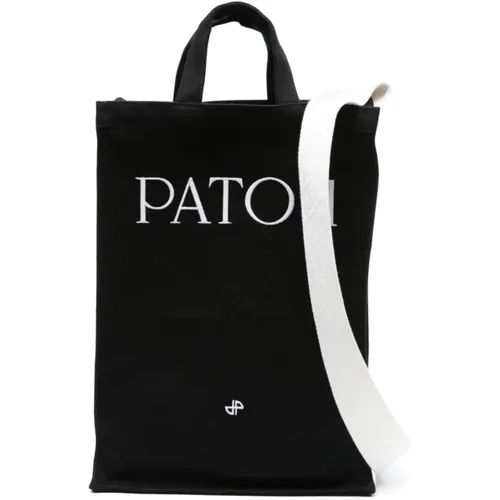 Canvas Tote Bag Embossed Logo , female, Sizes: ONE SIZE - Patou - Modalova