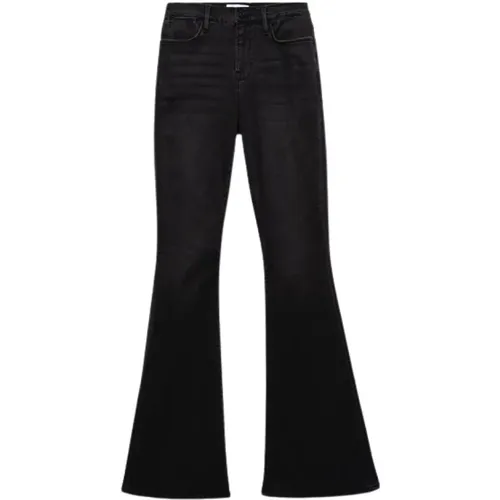Hoch geschnittene Bootcut Jeans , Damen, Größe: W26 - Frame - Modalova