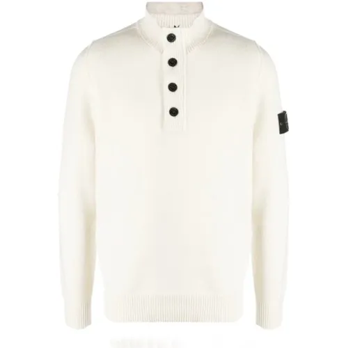 Lambswool Half-Zip Pullover - Stone Island - Modalova