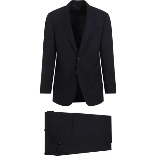 Navy-Blue Wool Suit , male, Sizes: XL - Giorgio Armani - Modalova