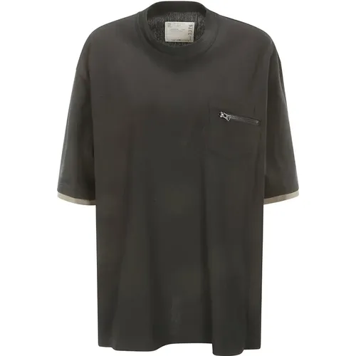 Cotton Jersey T-Shirt , male, Sizes: M, L - Sacai - Modalova