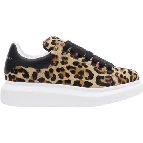 Leopard Print Sneakers , female, Sizes: 3 UK, 6 1/2 UK, 4 UK - alexander mcqueen - Modalova