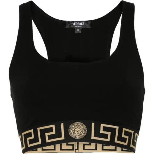 Top with Medusa Motif , female, Sizes: XS, L, M, S - Versace - Modalova