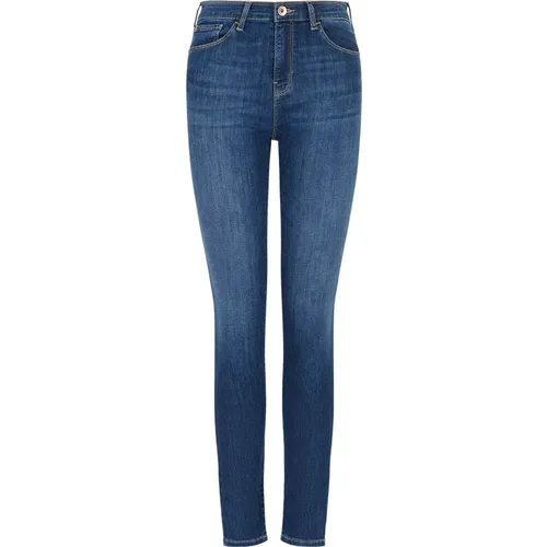 Contemporary Style Skinny Fit Jeans with Signature Logo , female, Sizes: W29, W31 - Emporio Armani - Modalova