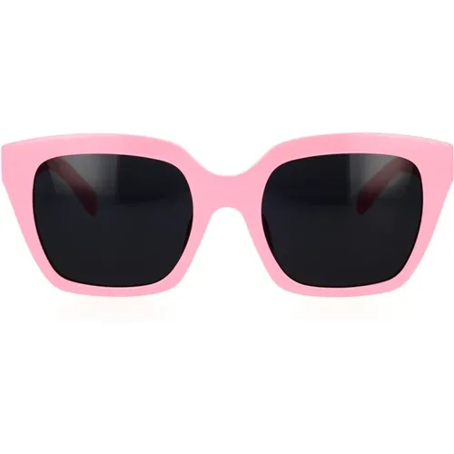 Geometric Sunglasses in Pastel with Grey Lenses , unisex, Sizes: 56 MM - Celine - Modalova
