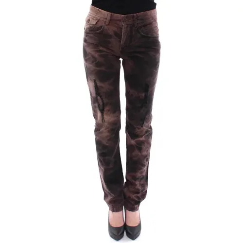 Braune Baumwoll Regular Fit Stylische Jeans , Damen, Größe: W24 - Dolce & Gabbana - Modalova