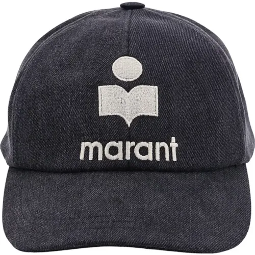 Grey Cotton Adjustable Logo Cap , female, Sizes: 59 CM - Isabel marant - Modalova