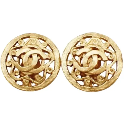 Pre-owned Metal earrings , female, Sizes: ONE SIZE - Chanel Vintage - Modalova