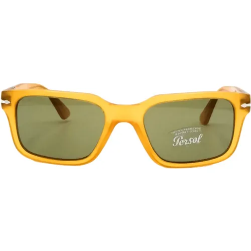 Transparente gelbe rechteckige Sonnenbrille - Persol - Modalova