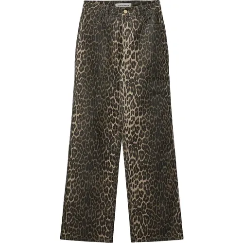 Leopard Print Denim Pants Snos606 , female, Sizes: XS, 2XS - Sofie Schnoor - Modalova