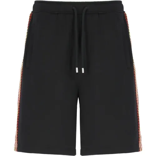 Schwarze Bermuda-Shorts aus Baumwolle mit elastischem Bund - Lanvin - Modalova