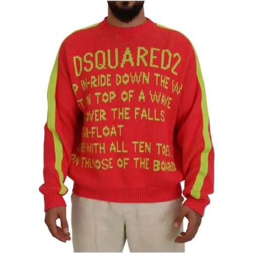 Oranger Bedruckter Pullover - Dsquared2 - Modalova