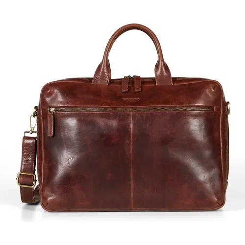 Braune Leder Laptop Business Tasche - Howard London - Modalova