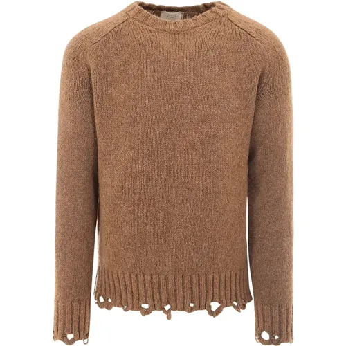 Cozy Beige Alpaca and Wool Sweater , male, Sizes: 2XL - Flaneur Homme - Modalova