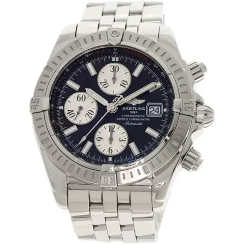 Pre-owned Stainless Steel watches , male, Sizes: ONE SIZE - Breitling Pre-owned - Modalova