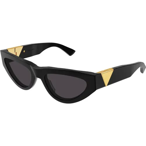 Grey Sunglasses , female, Sizes: 55 MM - Bottega Veneta - Modalova