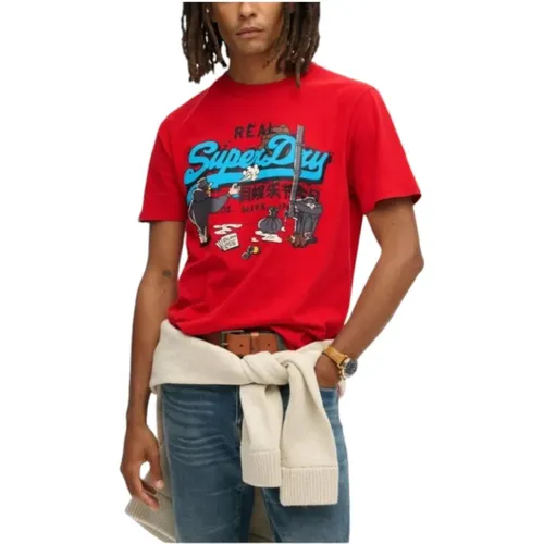 New York T-shirt Urban Style , male, Sizes: M, S, L, XL - Superdry - Modalova