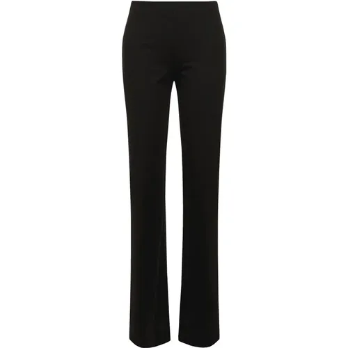 Jersey Trousers High Waist Flared Leg , female, Sizes: W26 L32 - drykorn - Modalova