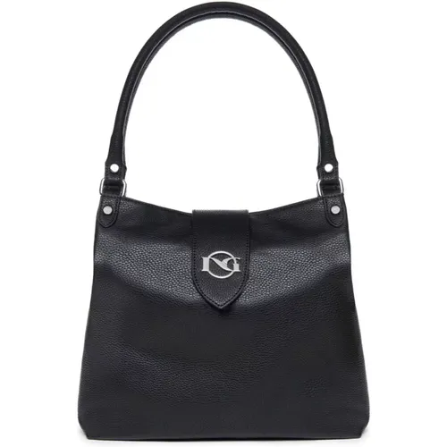 Women's Technical Material Shoulder Bag with Zip Closure , female, Sizes: ONE SIZE - Nerogiardini - Modalova