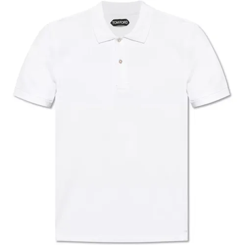 Cotton polo shirt , male, Sizes: M, S, XL, L - Tom Ford - Modalova