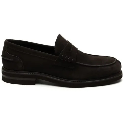 Yankee Dark Flat Shoes , male, Sizes: 8 1/2 UK, 6 UK, 10 1/2 UK, 6 1/2 UK, 8 UK, 7 UK, 10 UK, 9 UK - Berwick - Modalova