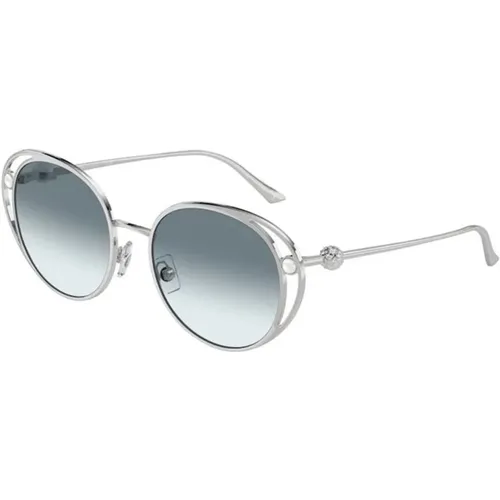 Blue Gradient Silver Frame Sunglasses , unisex, Sizes: 53 MM - Jimmy Choo - Modalova