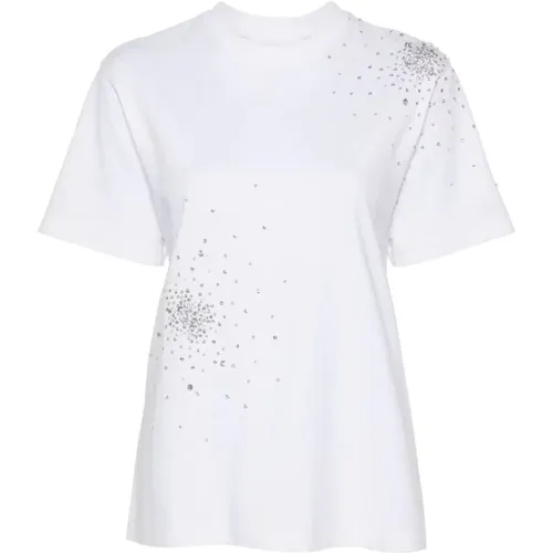Weißes Besticktes T-Shirt , Damen, Größe: XS - DES Phemmes - Modalova