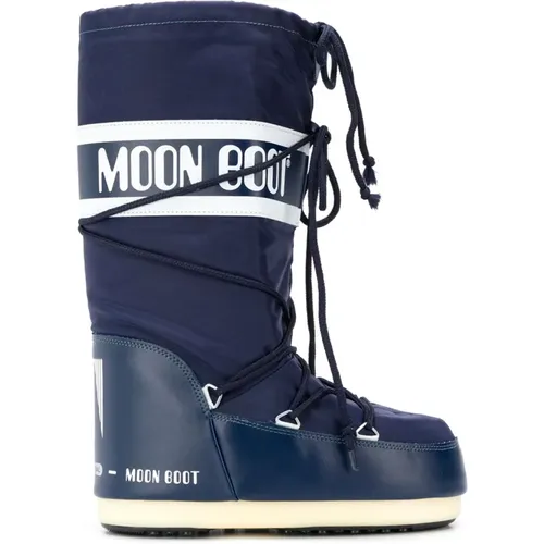 Blaue Logo-Stiefel Moon Boot - moon boot - Modalova