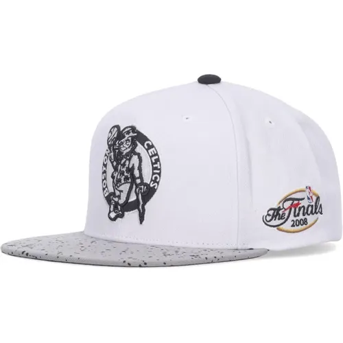 Boston Celtics Flache Schirm Snapback Kappe - Mitchell & Ness - Modalova