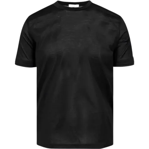 Cotton Crew Neck T-Shirt , male, Sizes: M - Paolo Pecora - Modalova
