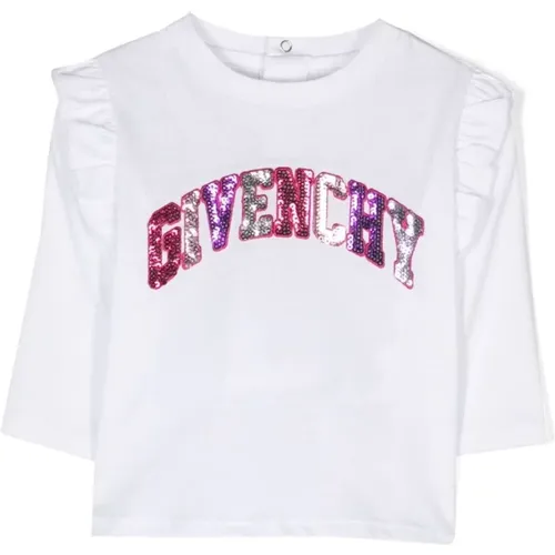 Baby Mädchen Weißes Baumwoll-Jersey T-Shirt - Givenchy - Modalova