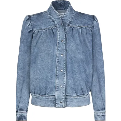 Denim Jacket with Long Sleeves and Button Closure , female, Sizes: S - Lollys Laundry - Modalova