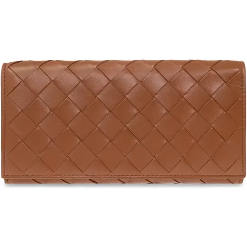 Leather wallet , female, Sizes: ONE SIZE - Bottega Veneta - Modalova