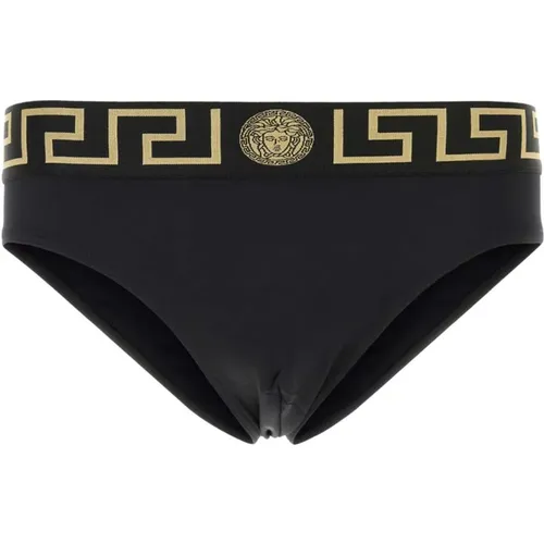 Schwarzer Stretch-Nylon-Slip , Herren, Größe: M - Versace - Modalova