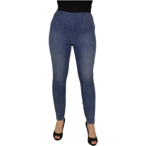 High Waist Skinny Jeans Blau Reißverschluss - Dolce & Gabbana - Modalova