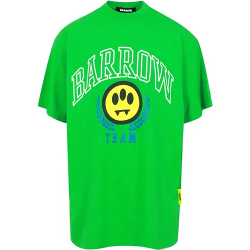 Grüne Oversize T-Shirts und Polos , Herren, Größe: L - BARROW - Modalova