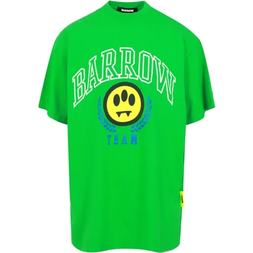 Grüne Oversize T-Shirts und Polos , Herren, Größe: M - Barrow - Modalova