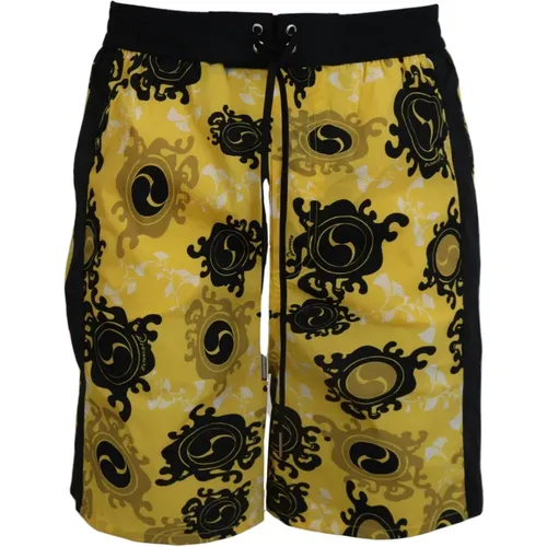 Gelbe Blockdruck Badehose Dsquared2 - Dsquared2 - Modalova