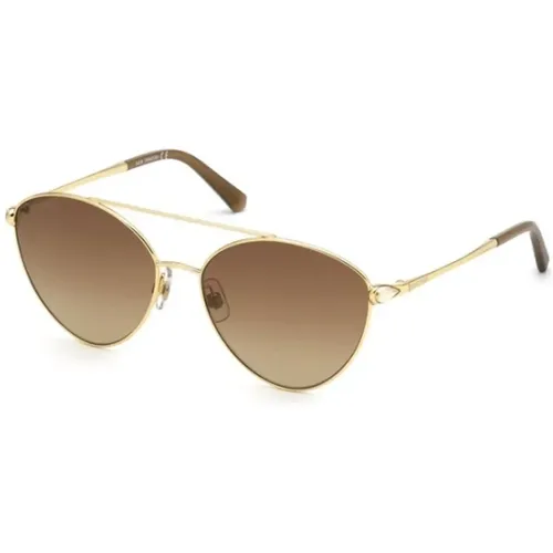 Gold Frame Stylish Sunglasses , unisex, Sizes: 58 MM - Swarovski - Modalova