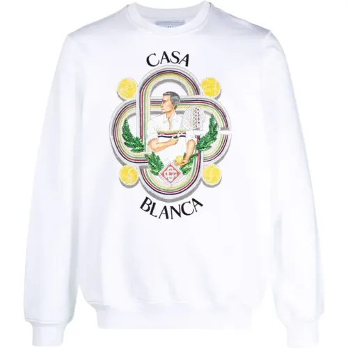 Bio-Baumwoll-Sweatshirt mit Grafikdruck , Herren, Größe: S - Casablanca - Modalova