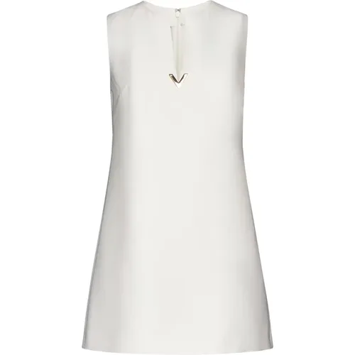 Elegant Ivory Dress , female, Sizes: M - Valentino - Modalova