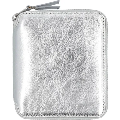 Metallic Zip Around Wallet Silver , unisex, Sizes: ONE SIZE - Comme des Garçons - Modalova