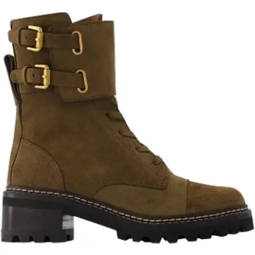 Leather boots , female, Sizes: 2 UK - Chloé - Modalova