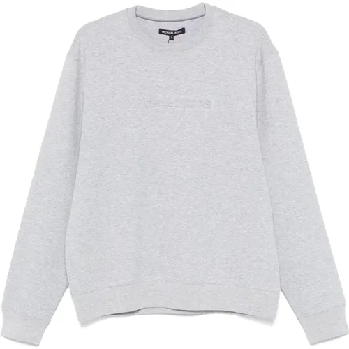 Grauer Pullover mit geprägtem Logo , Herren, Größe: XL - Michael Kors - Modalova