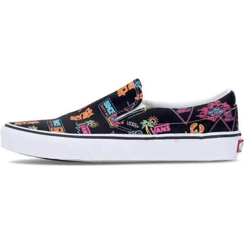 Low-Top Slip-on Sneakers Schwarz/neon - Vans - Modalova