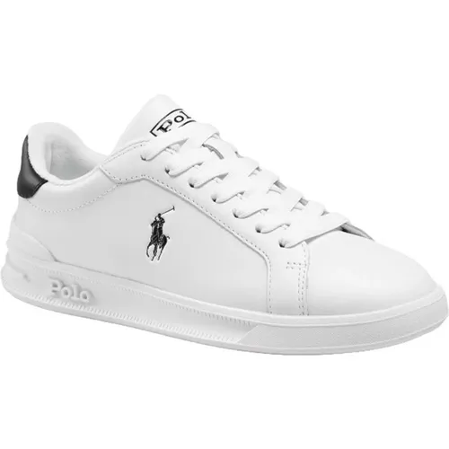 Leather Sneakers with Contrast Logo Detail , male, Sizes: 11 UK - Ralph Lauren - Modalova