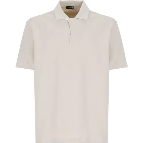 Cotton Polo Shirt with Collar , male, Sizes: L, S, XL - Ermenegildo Zegna - Modalova